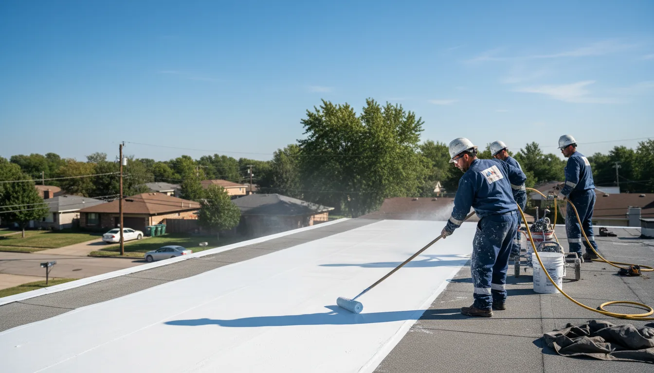 Commercial roof coating in Penwell, TX near me